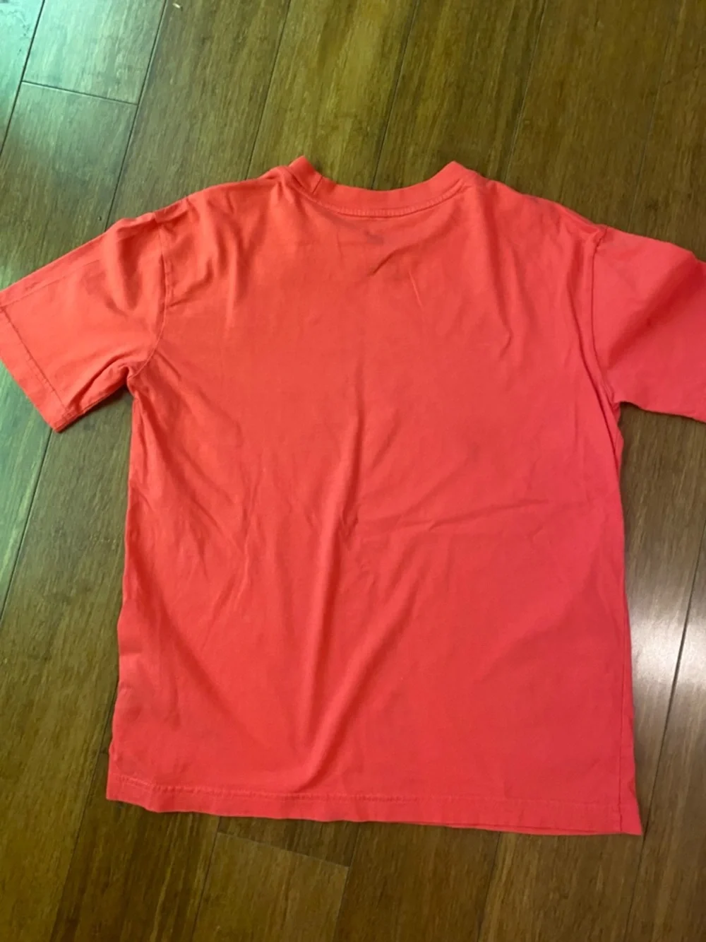 The North Face Kids Coral Red Crewneck Sweatshirt with White Logo - Picture 4 of 4